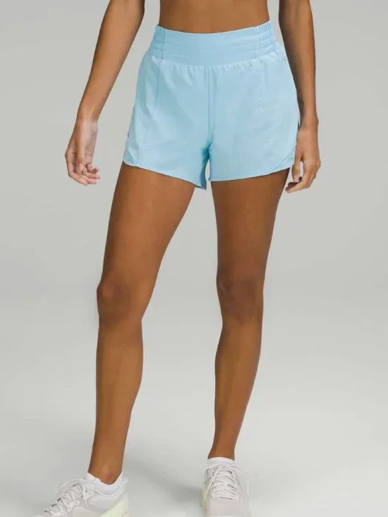 Lululemon Hotty Hot High-Rise Lined Short 4" Blue Chill Women's 8 - Picture 3 of 11